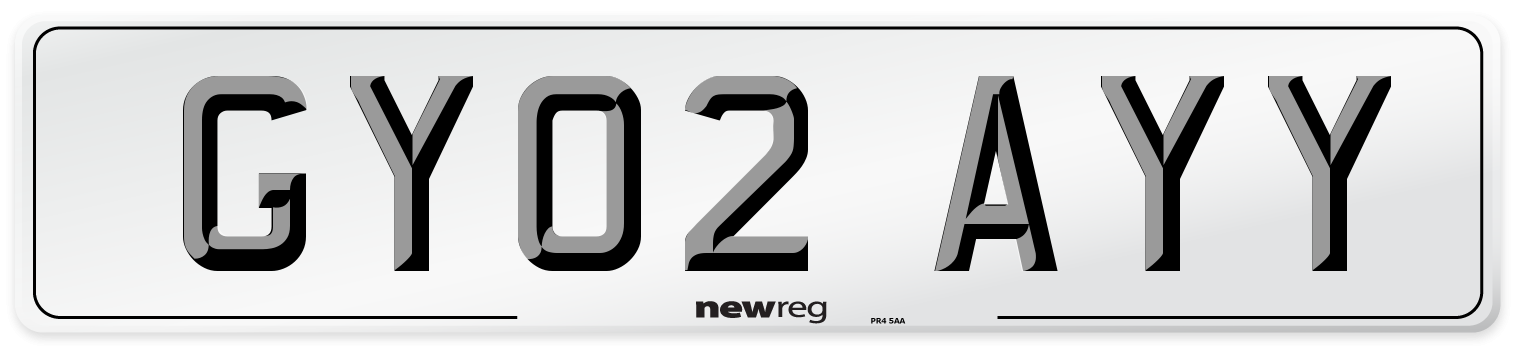 GY02 AYY Number Plate from New Reg
